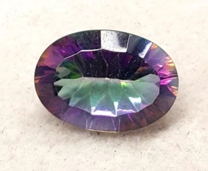 Topazio mistico arcobaleno multi 6,60 ct taglio concavo ovale sfaccettato pietra preziosa sfusa MST-3 - Foto 1 di 3