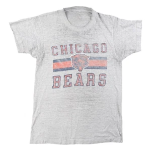 Vintage Chicago Bears Hemd Herren Small 80er Paper Thin Grau Burnout Einzelnaht - Bild 1 von 17