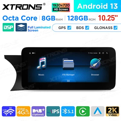 10.25" Android 14 128G Car Play GPS Stereo 4G WiFi for Benz-C-Class W204 2011-14 - Image 1 of 4