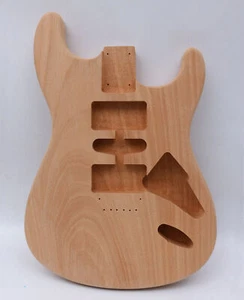 Corpo chitarra incompiuto legno mogano HSH pickup stile bullone sul tallone per fai da te - Foto 1 di 6