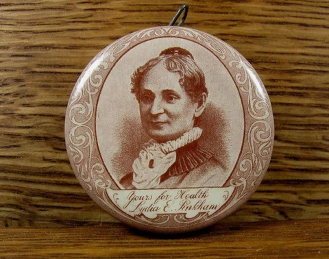 Antique Lydia Pinkham Advertising Celluloid Tape Measure Cover
