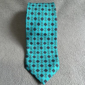 KUPPENHEIMER Herren Seidenkrawatte Designer Geometrisch Türkis Blau Krawatte - Bild 1 von 6