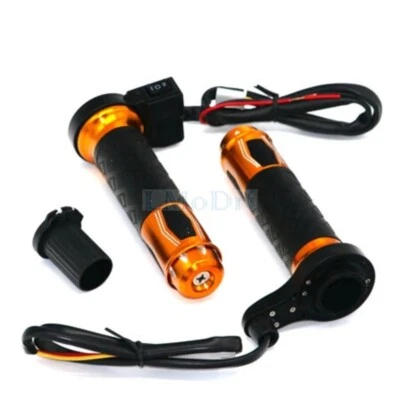 Motorcycle Hot Grip Motorbike Scooter Electric Heated Grips 22mm 7/8" Handlebar - Image 1 of 4