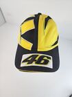 Chapeau de course vintage Valentino Rossi VR46 lune & soleil jaune et noir réglable 