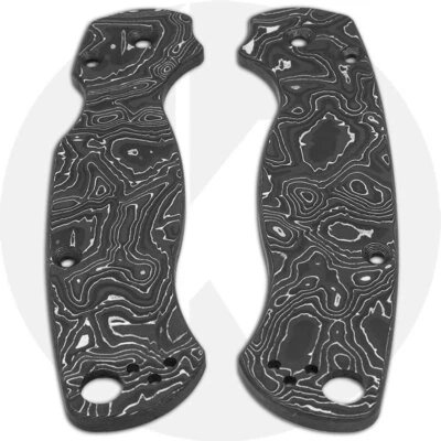 Básculas personalizadas de fibra de carbono y aluminio KP para cuchillo Spyderco Para Military 2 Foto 1 de 4