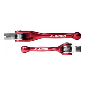 APICO FLEXI TRIALS BIKE BRAKE & CLUTCH LEVER SET FOR AJP BRAKTEC GRIMECA RED - Picture 1 of 1