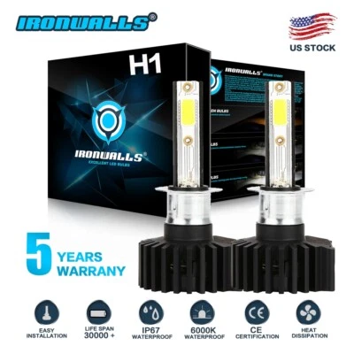 H1 LED Headlight Bulb Kit 2200W 330000LM High Beam Fog Light Xenon 6000K White