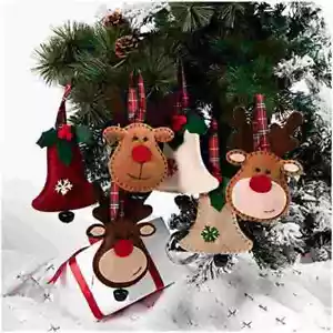 2025 NEW 6PCS Christmas Bells Pendant for Christmas Tree Decoration Ornaments US - Picture 1 of 6