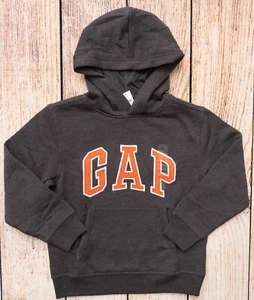 Boys GAP Logo Hoodie Sweatshirt NWT Pull-Over Charcoal Gray/Grey - 796480 - Picture 1 of 3