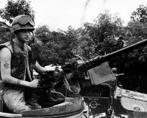 M2 Browning on an M76 Otter during Operation Onslow 8x10 Vietnam War Photo 602 - Picture 1 of 1