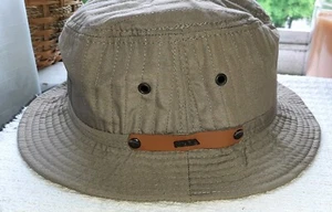 Vtg Fishing Bucket Hat Scala Mens Size Large Tan Brown TheOnlyOneOnline A+Cond - Picture 1 of 8