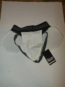 Nike Pro Combat Hyperstrong Hip Tail Pad Compression Jock Strap 424188-100 - Picture 1 of 2