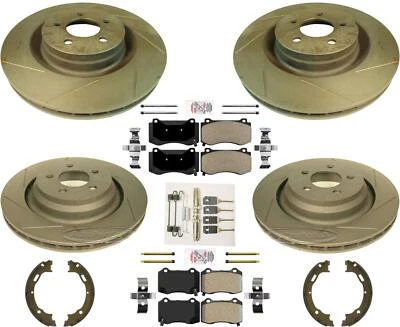 Performance Slotted Brake Rotors & Pads For Dodge Charger R/T Scat Pack 2015-20 - Image 1 of 4