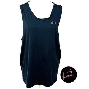 Under Armour Running Razor Back Tank Iso-Chill Black Size Medium Womens - Picture 1 of 7