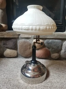 Rare Antique American Gas Machine Co Lamp Lantern Original Glass Shade UNTESTED - Picture 1 of 24