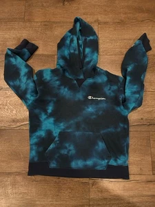 Champion Jugend Hoodie Sweatshirt Schwarz Medium M Kinder Jungen Blau Aqua (10-12) - Bild 1 von 2