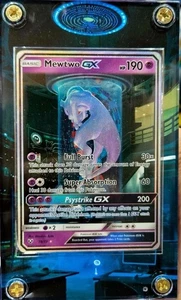 Pokemon Mewtwo GX Full Art Shining Legends 78/73 Extended Art Custom Case - Picture 1 of 1