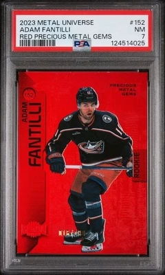 Adam Fantilli 2023-24 Skybox Metal Universe Rookie PMG Red /100 PSA 7 - Image 1 of 2