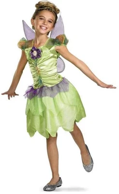 Tinker Bell Disney Disfraz Hada Pixie Niño Vestido Disfraz Grande 10-12 Nuevo #400 Foto 1 de 2