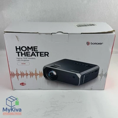 Bomaker home theater projector native 720P wireless LED open box new - Image 1 of 4