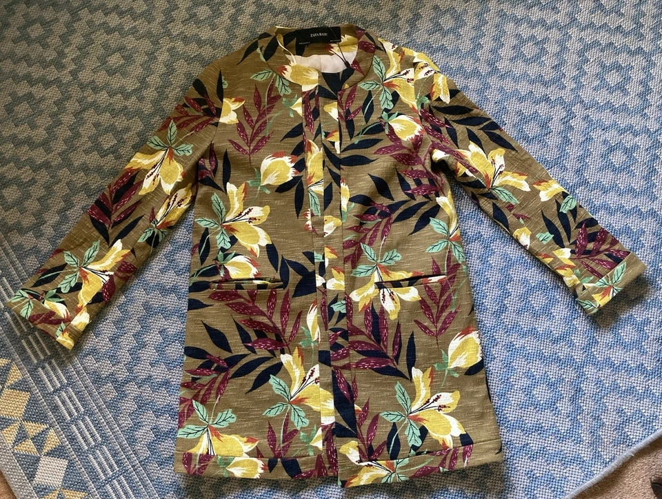 NEW Womens Zara Floral Blazer Jacket Size M - Image 1 of 1