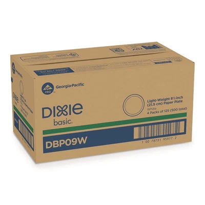 Dixie DBP09WCT 8.5 in. Paper Dinnerware Plates - White (4 Packs/Carton) New