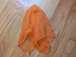 vintage 60s orange neck hair scarf Robinson & Golluber made in Japan retro sheer - Picture 1 of 5