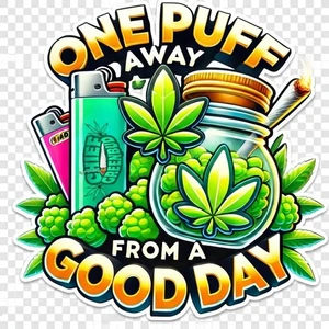 Cannabis Gras Marihuana Aufkleber Abziehbilder Wählen Sie ein Telefon Laptop - Bild 1 von 23