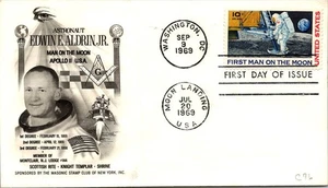 GOLDPATH: US SPACE COVER 1969 MOON LANDING,FDC.EDWIN ALDRIN JR. CV859_P02 - Picture 1 of 2