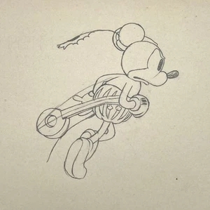 Mickey Mouse Production Drawing Walt Disney 1933 Ye Olden Cel Original Drawing - Picture 1 of 3
