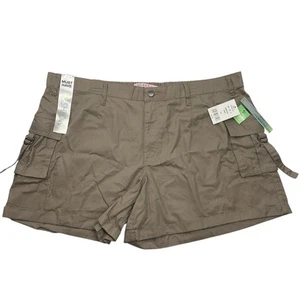 Tinseltown Cargo Shorts Womens Size 15 (Waist 42) 3XL Taupe Must Have Stretch - Picture 1 of 18