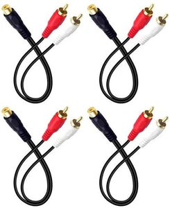 4 Absolute 1F2M RCA Cavo di Interconnessione Filo Marino Amplificatore Auto Stereo Casa - Foto 1 di 6