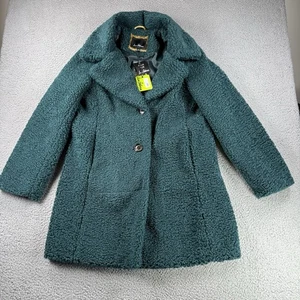 Chaqueta Sam Edelman para mujer M abrigo de peluche piel sintética rizada cuello grande nueva con etiquetas $180 - Imagen 1 de 15