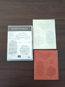 Stampin' Up! Juego de estampillas de goma cubiertas con luz solar sin usar  - Imagen 1 de 3