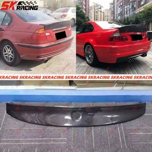 Forged/Carbon Fiber/Glossy Black Rear Spoiler Wing Fits BMW M3 E46 Coupe 01-06 - Picture 1 of 24