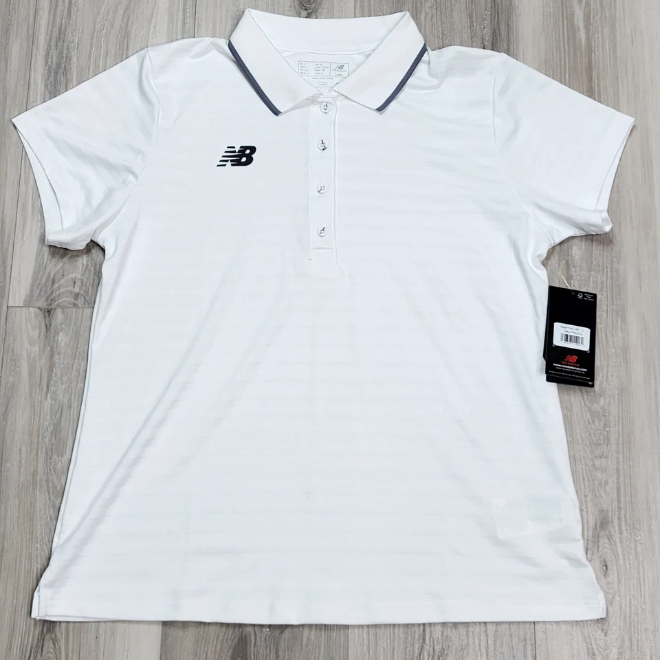New Balance Polo Women's Large White Rally 2.0 New - Image 1 of 4