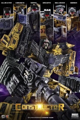 Transformers ToyWorld TW-C07F Yellow Constructor Weathered Ed. aka Devastator G2 - Immagine 1 di 4