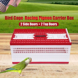 14 Birds Pigeon Training Basket Folding Collapsing Cage Nest Bird Box w/ 4 Doors - Picture 1 of 12