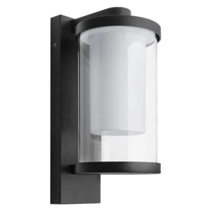 Outdoor Black Wall Light Opal Diffuser Glass Lantern LED 4W Warm ZLC379 - Picture 1 of 12