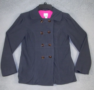 Old Navy Peacoat Juniors Extra Large XL Gray Coat Jacket Doubled Bested Girls - Image 1 of 4