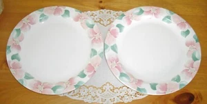 Pfaltzgraff Garland Blush 10 3/8" Essteller rosa Blumen ~ 2er Set ~ - Bild 1 von 8