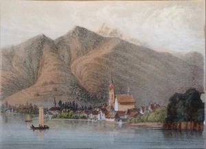 Stampa antica veduta Arth Svizzera Deroy Muller sec XIX - Imagen 1 de 3