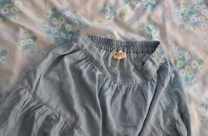 Love & Jeans London Hippy Gypsy Festival Tiered Denim Skirt Small S Cotton Blend - Picture 1 of 8