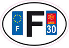 1 Oval Printed Sticker License Plate Department 30 Sticker