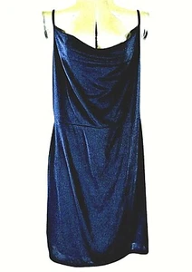 Madison & Berkley womens XXL sleeveless navy COWL NECK mini dress NWT (B5)pm - Picture 1 of 10