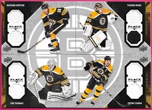 2011-12 UD Black Diamond CHARA RASK HORTON + Boston Bruins Complete Logo Jersey