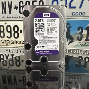 WD Hard Disk Purple 2TB Surveillance 5400 RPM Class SATA 6 Gb 64MB 3.5 Inch DVR - Picture 1 of 10