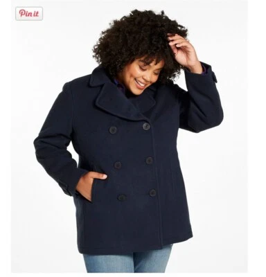 L.L. Chaqueta de chaquetón Bean Classic de lana de cordero para mujer talla 18 azul aislante Foto 1 de 4