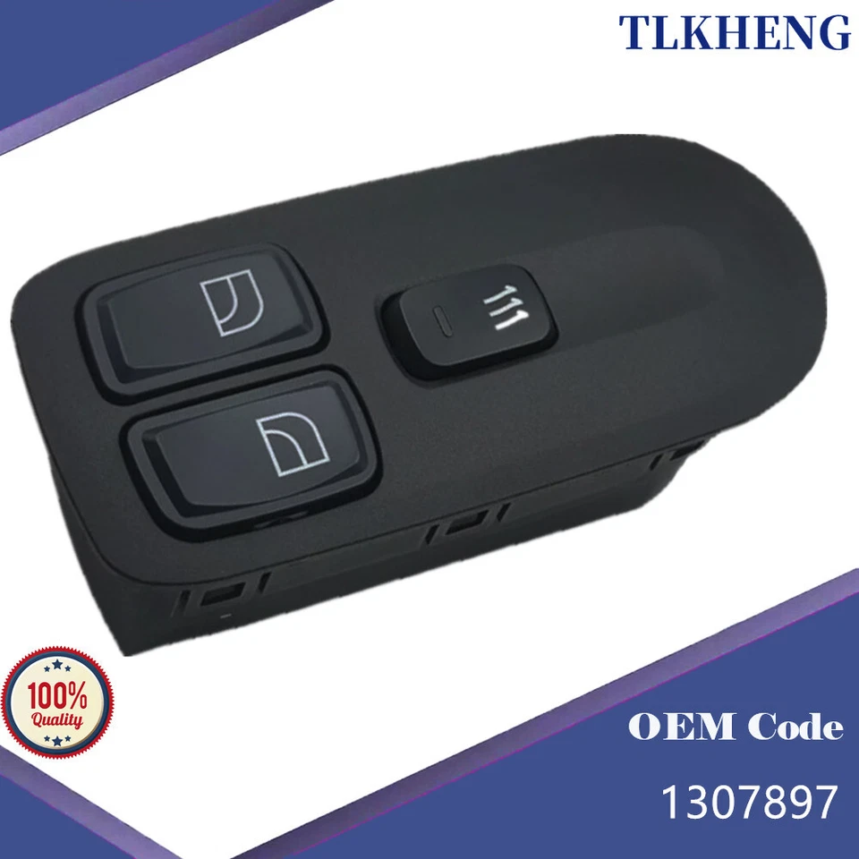 1307897 Electric Window Control Switch  For DAF CF65 CF75 CF85 LF45 LF55 XF - Image 1 of 4