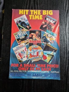 "PÓSTER DE JUEGO ANUNCIO DE JUEGO THE HIT SQUAD V3 SPECTRUM COMMODORE ARTE 8.5X11.7" - Imagen 1 de 1